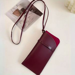Portable <b>Glasses</b> Pouch with Strap PU Leather Sunglass Bag Travel Eyeglasses <b>Case</b> Holder - Product Image 3