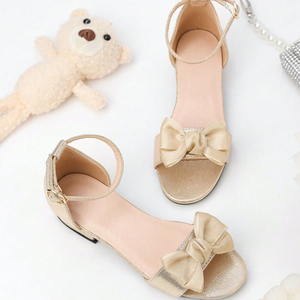 รองเท้าส้นเตี้ยแบบมีสายรัดข้อเท้าสำหรับเด็กผู้หญิง รองเท้าเจ้าหญิงสำหรับงานปาร์ตี้ งานแต่งงาน รองเท้าสำหรับใส่กลางแจ้ง รุ่นใหม่ - Product Image 3