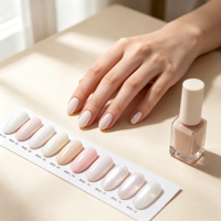 Kit de Manucure Professionnel 12 Couleurs Gel UV Effet Clair de Lune Blanc Style Français Écologique Végétalien pour Salon de Manucure en Bouteille