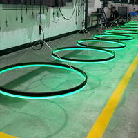 GINYU Dia80cm Full Color LED Kinetic Lifting Ring Light DMX512 Matrix Stage Light for Nightclub Dj Party Disco