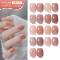 Miss Gooey 9 couleurs Collection ensemble de vernis à gel professionnel Nude translucide Uv Gel 15 ml vernis à ongles sans hema