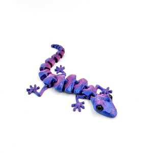 3D Printed <b>Toy</b> Lizard <b>Gecko</b> Skeleton with Fully Movable Joints Stress Relief <b>Toy</b> - Product Image 3