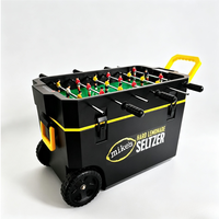 Glacière isotherme portable avec logo personnalisé, en forme de ballon de football, avec roues, pour boissons, idéale pour le camping