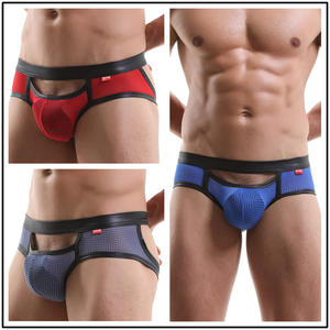 <span class=keywords><strong>Slip</strong></span> intimo sexy gay da <span class=keywords><strong>uomo</strong></span> in maglia di colore rosso di nuovo stile - Product Image 6
