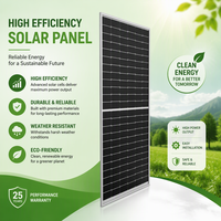 Panneau solaire bifacial double face PowMr 650W, panneau solaire mono double verre, module solaire haute efficacité pour alimentation électrique extérieure