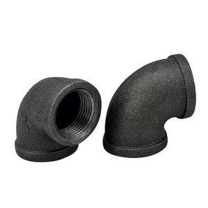 Raccords de tuyauterie en métal en fonte malléable noire naturelle 1/<span class=keywords><strong>2</strong></span> pouces rétro industriel décor à la maison meubles étagères support - Product Image 3