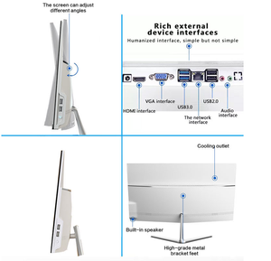 Ordinateur de bureau tout-en-un élégant de 21,5 pouces, processeur I3 I5 I7 3e-14e génération, FHD, <span class=keywords><strong>PC</strong></span> professionnel mince pour la productivité au bureau - Product Image 2