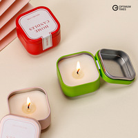 Nouveauté 2026 – Boîtes à bougies mini carrées vides de haute qualité 54*40mm avec couvercles, en métal, pour emballage de bougies – Fabrication chinoise