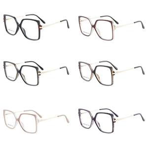 Montures de lunettes carrées TR87164, monture intégrale, protection anti-lumière bleue, unisexe, verres plats, matériau des verres en acétate - Product Image 3