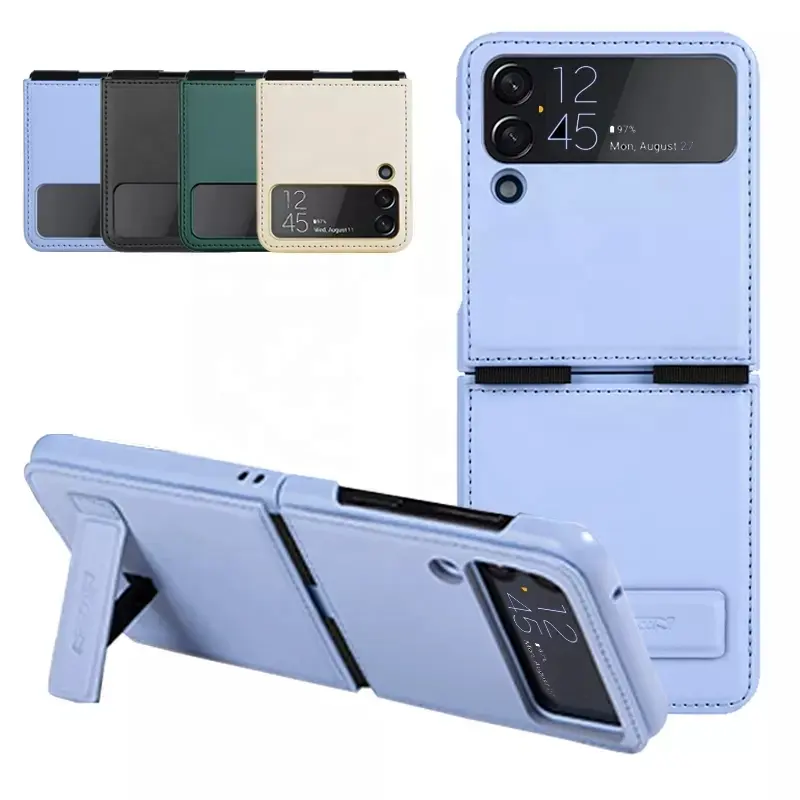 New Nillkin Z Flip 4 Leather Folding Screen Cover Mobile Phone Case For Samsung Galaxy Z Fold 4 Qin Leather Case With Holder