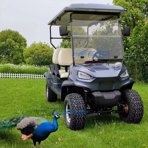Carrito de Golf Eléctrico Todoterreno de 4 Plazas con Motor de Litio, Sistema de Aire Acondicionado Potente y Asientos con Diseño Gris - Product Image 4