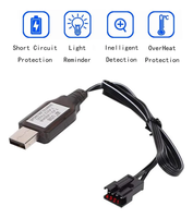 7,4V Lithium-Akku-Ladekabel mit SM-4PIN-Stecker Kompatibel mit RC-Auto RC-Flugzeug RC-Panzer RC-Boot und Anderen Ferngesteuerten Geräten