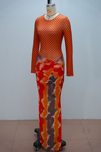 Abito Lungo da <span class=keywords><strong>Donna</strong></span> con Stampa, Vestito Aderente Maxi <span class=keywords><strong>Taglie</strong></span> Forti, Taglia S-2XL - Product Image 4