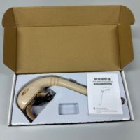 Masajeador Eléctrico Profesional de Cuello y Hombros con Mango Largo, Dispositivo de Masaje de Mano Simulado, Masajeador de Mano 3D con Abrazadera