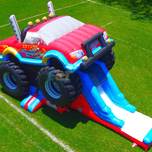 Castello Gonfiabile a Tema Monster Truck con Scivolo Combo, <span class=keywords><strong>Casa</strong></span> Rimbalzante Monster Truck, Castello Gonfiabile con Scivolo in <span class=keywords><strong>Vendita</strong></span> - Product Image 1