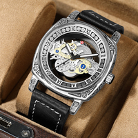 Reloj de pulsera de lujo para hombre, transparente, hueco, luminoso, resistente al agua, con correa de cuarzo, de alta calidad, muy vendido, para negocios