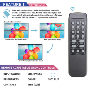 4K X 2K 1080P/4K 60Hz <span class=keywords><strong>2x2</strong></span> HDMI TV <span class=keywords><strong>Video</strong></span> <span class=keywords><strong>Wall</strong></span> Displays <span class=keywords><strong>Controller</strong></span> Procesador de pared de <span class=keywords><strong>video</strong></span> HDMI de 4 puertos con RS232 - Product Image 4