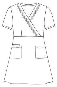 Produttore di uniformi mediche da donna, vestito da donna a portafoglio a pieghe, uniforme da infermiera, uniforme medica - Product Image 4