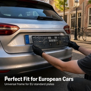 Cadre de <span class=keywords><strong>plaque</strong></span> d'<span class=keywords><strong>immatriculation</strong></span> en plastique européen personnalisé, support de <span class=keywords><strong>plaque</strong></span> d'<span class=keywords><strong>immatriculation</strong></span> ABS pour voiture européenne, logo OEM - Product Image 2