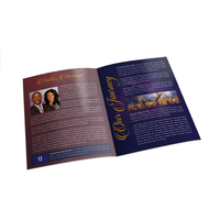 Service d'impression de brochures et de livrets professionnels à faible coût, avec conception gratuite et reliure agrafée en couleur