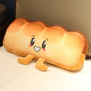 Long Strip Simulation Bread Plushie Large Size Toast Emotion Plush <strong>Pillow</strong> Small Moq Emotion Plush <strong>Pillow</strong> for Students - Product Image 6