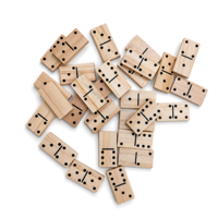 Mini-dominos en bois de pin 30x15x5mm en gros – Pièces de jeu numérotées pour jeux de voyage et projets DIY