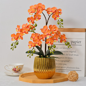 Orquídea Phalaenopsis Artificial Laixing en Maceta, Flor de Seda Realista, Decoración de Interiores, Adorno para Bodas y Hogar - Product Image 4