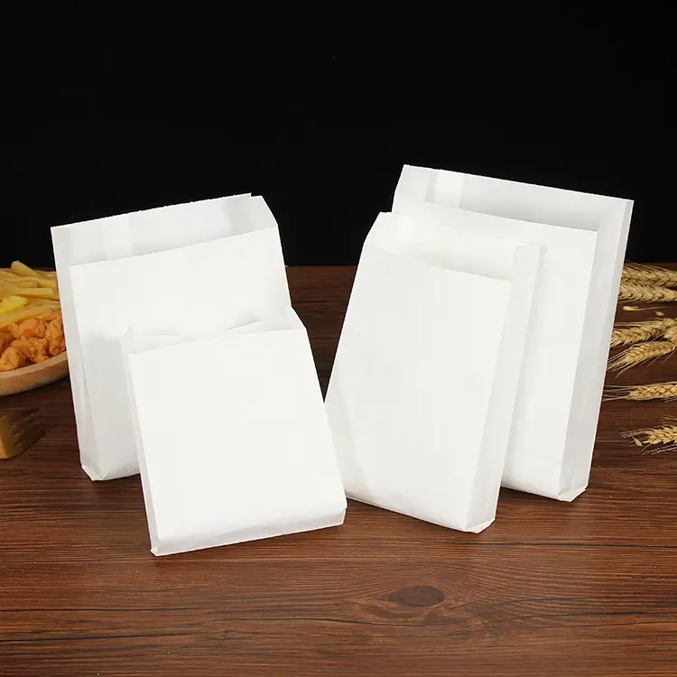New Product White Food Grade Greaseproof Chicken Paper Bread Bag