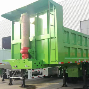 Semirremolque Volquete de Acero de 3 Ejes y 25 CBM con Sistema Hidráulico Trasero, de Buena Calidad, 40T 60 Toneladas, Neumáticos 12R22.5, Fabricado en China - Product Image 3