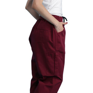 Pantalon de travail unisexe, couleur rouge vin, grande taille, avec cordon de serrage XXS-4XL, collection printemps, tissu, poches droites avec logo - Product Image 6