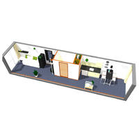Kit fabriqué de bungalow de cabine portable de petite plage modulaire préfabriqué abrite une maison en conteneur