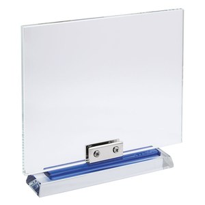 Plaque en verre avec profil bleu 260x220 mm pour trophées et plaques - Product Image 2