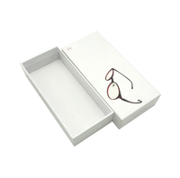 Boîte de rangement pour lunettes en papier avec plateau intégré, boîte d'emballage personnalisée en papier blanc pour lunettes, emballage de vente au détail pour lunettes
