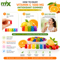 Gummies Antioxydantes à la Vitamine C 1000mg Marque Blanche Mix Extract – Soutien Immunitaire & Complément Quotidien pour le Bien-être