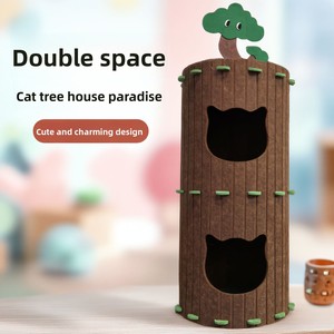 Eco-Premium Cat <b>Bed</b> <b>Cave</b> – Soundproof Foldable Felt Hideaway, Enclosed Scratch Resistant Design - Product Image 5