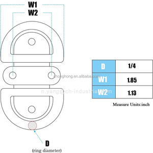 Quincaillerie marine : Anneau en D de fixation pour yacht, boucle à plaque fixe, œillet pliant double D en acier inoxydable 316 pour navire et yacht - Product Image 2