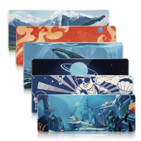 Tapis de souris rectangulaire en verre noir avec moule personnalisé pour le travail de bureau et le gaming, impression UV personnalisée 1000x500x3mm en stock