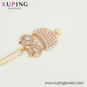 A00792133 Xuping gioielli elegante squisita protezione ambientale gufo di rame <span class=keywords><strong>oro</strong></span> 18 carati nuovo design versatile collana pendente - Product Image 2