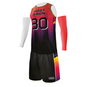 HOSTARON Custom Design Drucken Basketball Wear Shorts Uniform Set Männer Frauen Training Sublimation Sportswear Basketball Trikots