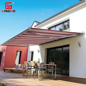 Mái hiên che nắng tự động thu gọn hoàn toàn bằng tay với điều khiển từ xa và đèn LED - Product Image 4