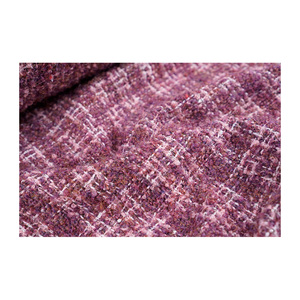 Tela Tweed de Primera Calidad Hecha en Corea, Color Borgoña y Rosa Pálido, Tejido Metálico de Lujo, OEM y ODM, Tela Textil Tejida Personalizada - Product Image 3