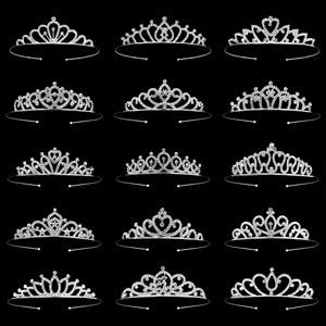 Fille coréenne princesse fête diadème mère fille couronne bandeau cristaux enfants alliage couronne cheveux peigne fêtes spécial - Product Image 1