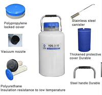 Vente en gros de réservoirs d'azote liquide en alliage d'aluminium YDS-3-50 3L Cryotank avec réservoir sous pression pour le stockage des cellules souches