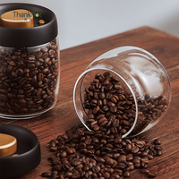 Thankhot – Pot en verre hermétique avec couvercle, idéal pour le café en grains, le thé en vrac, les bonbons, le sucre, les noix et les épices – Vente en gros