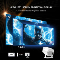 Projecteur Android Mini HY320 Amélioré Portable 4K WIFI Lampe LED 720P Projecteur de Jeu Manettes Sans Fil Système Android 13