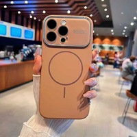 Coque magnétique en silicone liquide à grande fenêtre, compatible avec iPhone 17 Pro Max, transformable en style iPhone 16, 15, 14, 13