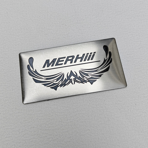 Customizable Modern Metal Smooth-Edge <strong>Silver</strong> Plated UV <strong>Printing</strong> 3D Embossed High Quality Engraved Aluminum Nameplate - Product Image 5