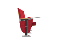 Chaise d'auditorium d'église Offre Spéciale pour les théâtres Tablette tournante moderne en ABS Jambe en aluminium