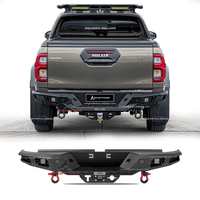 Pare-chocs arrière robuste pour Hilux 2021, 4x4 tout-terrain, remplacement de pare-chocs arrière pour camionnette avec boucles rouges