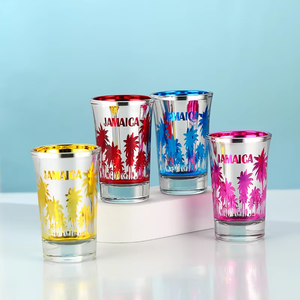 Grosir kustom 1.5oz berwarna gelas Shot dengan Jamaica Souvenir Hadiah Plating Logo personal - Product Image 5